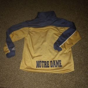 Notre Dame Fighting Irish Youth Jacket Sz Small 7 Blue Full Zip Kids